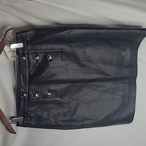 Carmen Faux Leather Skirt Size 4 Black